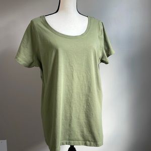 ~Woman Within Olive Green Short Sleeve  Tee  Size 18/20